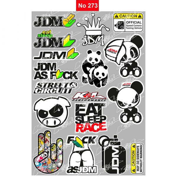 αυτοκόλλητα καρτέλα jdm 16 αυτοκόλλητα stickers