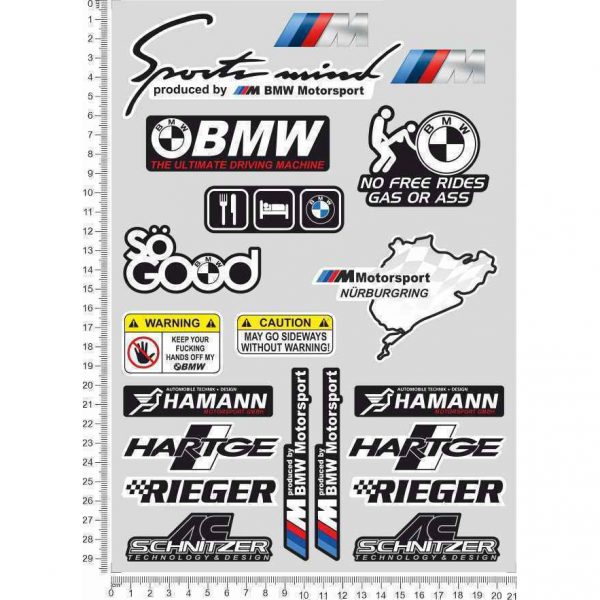 αυτοκόλλητα καρτέλα bmw 21 αυτοκόλλητα stickers
