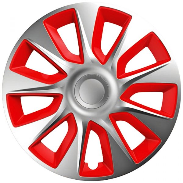 Τάσια Versaco 15" Ασημί Κόκκινο Hubcaps Silver Red