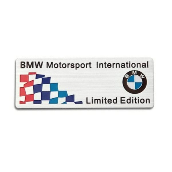 αυτοκόλλητο μεταλλικό bmw motorsport limited edition metal sticker