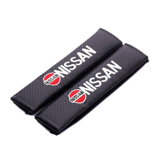 μαξιλαράκια ζώνης nissan Carbon Μαύρα seatbelts cushions belt covers black