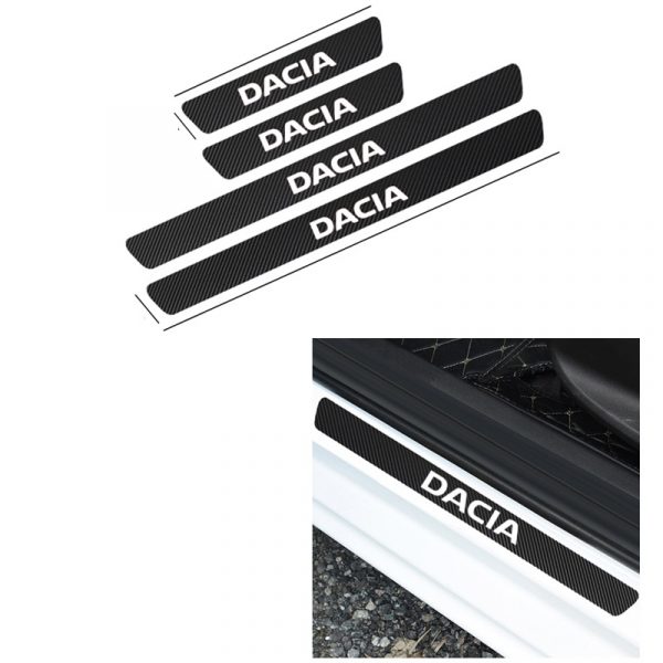 αυτοκολλητα μασπιέ carbon dacia car door step sticker