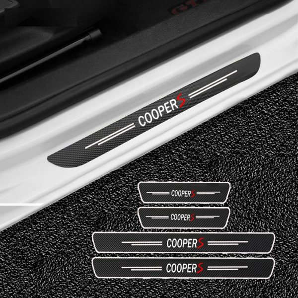 αυτοκολλητα μασπιέ carbon mini cooper car door step sticker