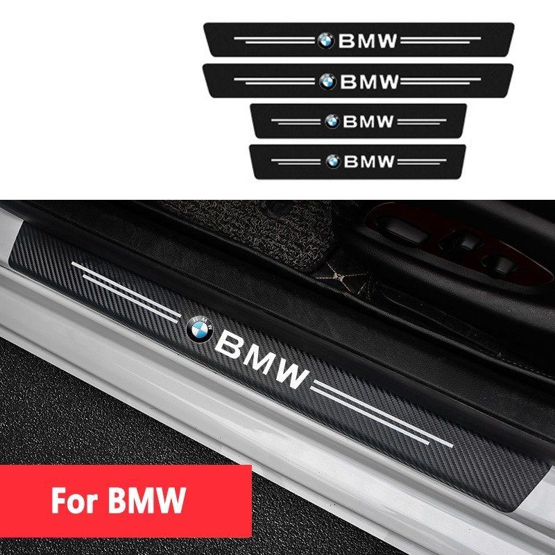 Αυτοκόλλητα-Mασπιε-Πόρτας-Carbon-με-Σήμα-BMW-Σετ-4-τεμαχίων